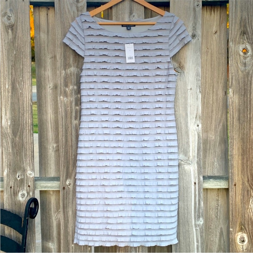 Banana Republic Stretchy Gray Dress Knee Length Medium